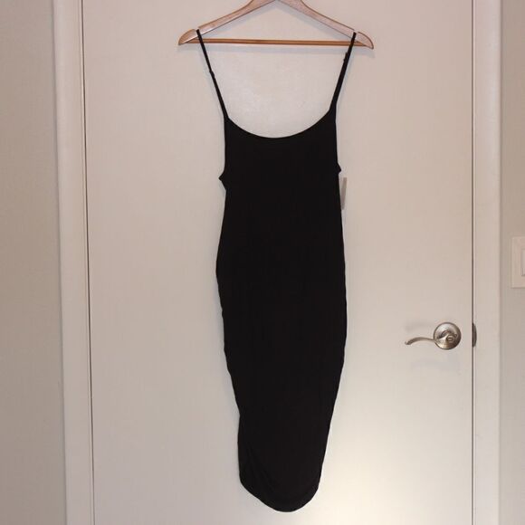 COPY - NEW BP Black Ruched Cami Sleveeless  Dress Women L - Picture 4 of 13